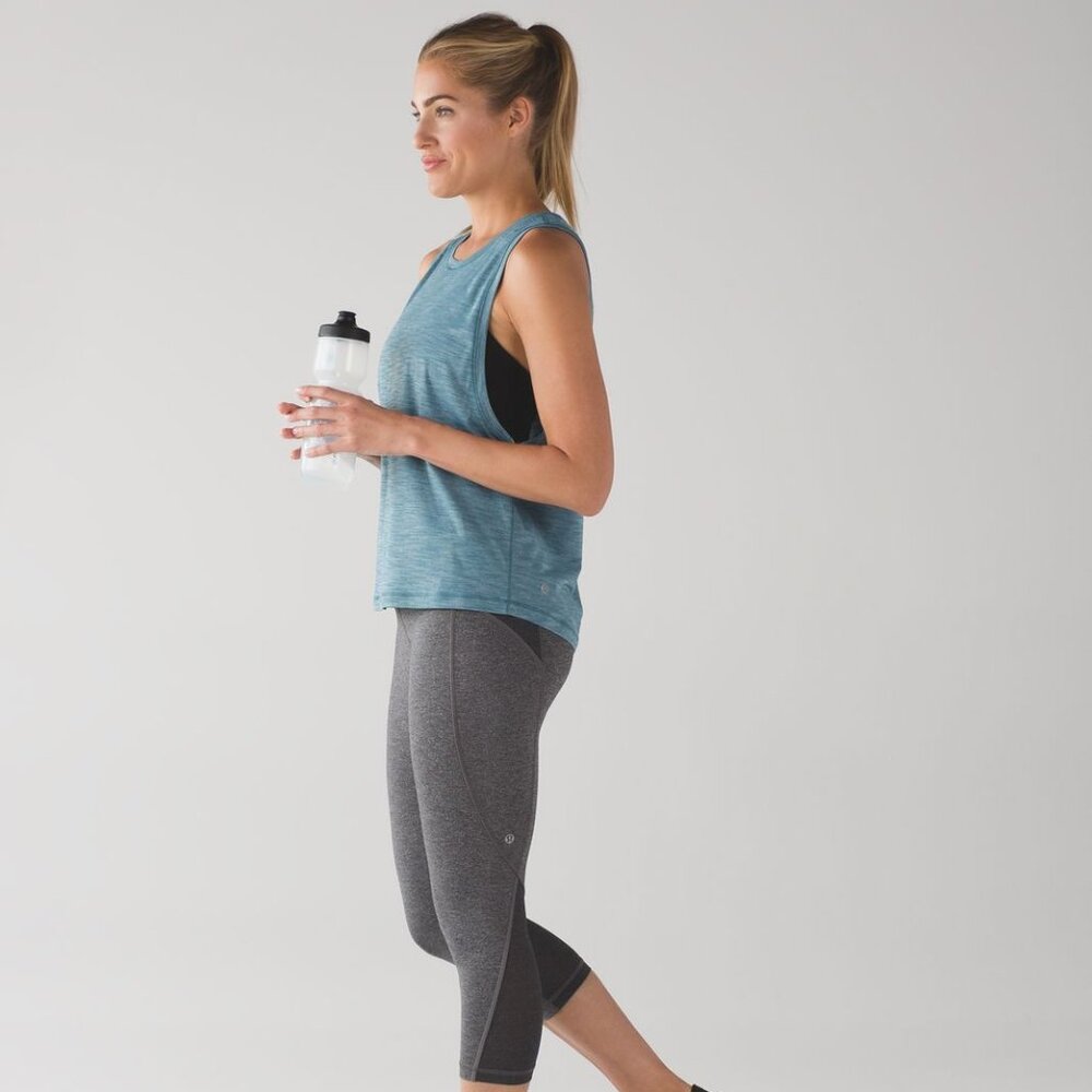 Lululemon Cardio Squad Tank II Heathered Desert Teal, 6